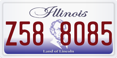 IL license plate Z588085