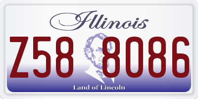 IL license plate Z588086