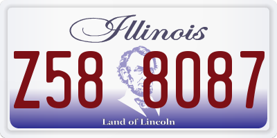 IL license plate Z588087