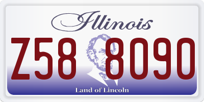 IL license plate Z588090