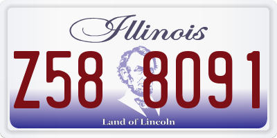 IL license plate Z588091