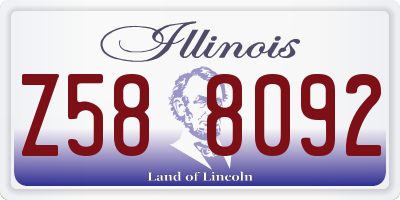 IL license plate Z588092
