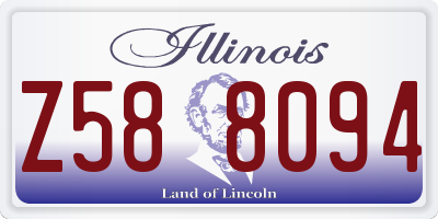 IL license plate Z588094