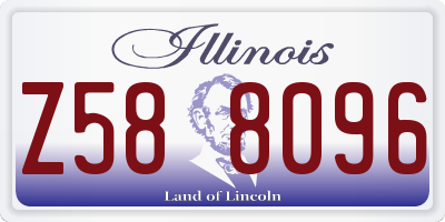 IL license plate Z588096