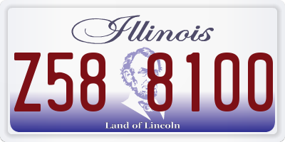 IL license plate Z588100