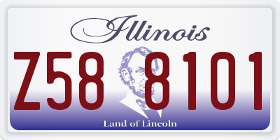 IL license plate Z588101