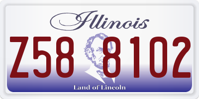 IL license plate Z588102