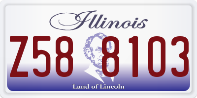 IL license plate Z588103