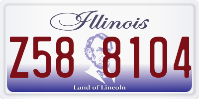IL license plate Z588104