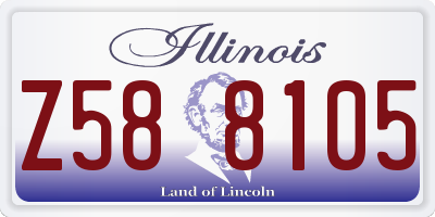 IL license plate Z588105