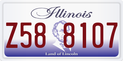 IL license plate Z588107