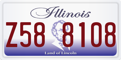 IL license plate Z588108