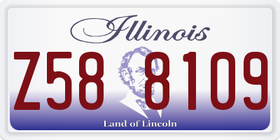 IL license plate Z588109