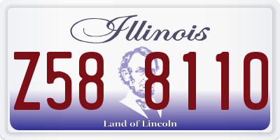 IL license plate Z588110