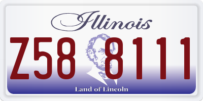 IL license plate Z588111