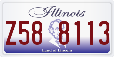 IL license plate Z588113