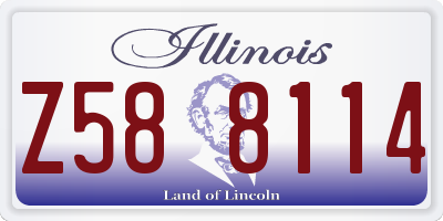 IL license plate Z588114