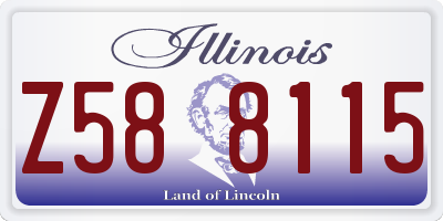 IL license plate Z588115