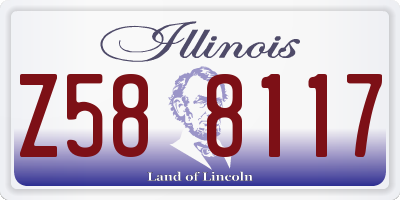 IL license plate Z588117