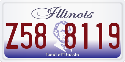 IL license plate Z588119