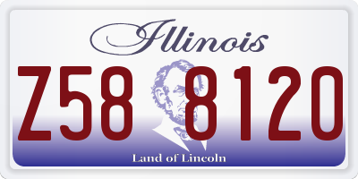 IL license plate Z588120