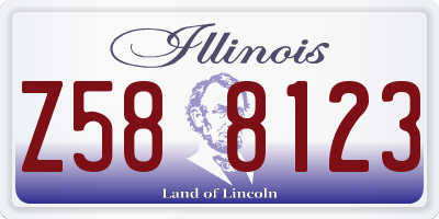 IL license plate Z588123