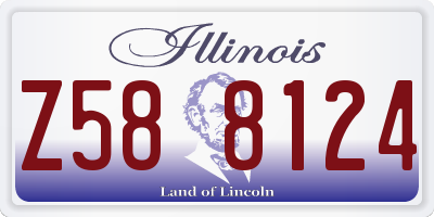 IL license plate Z588124