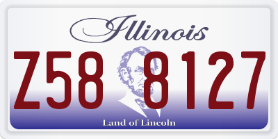 IL license plate Z588127