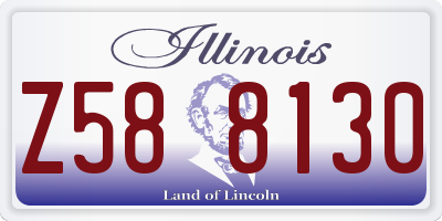 IL license plate Z588130