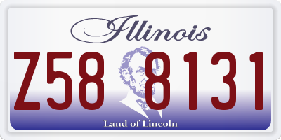 IL license plate Z588131