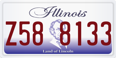 IL license plate Z588133
