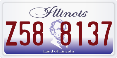 IL license plate Z588137
