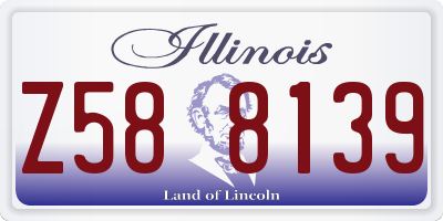 IL license plate Z588139