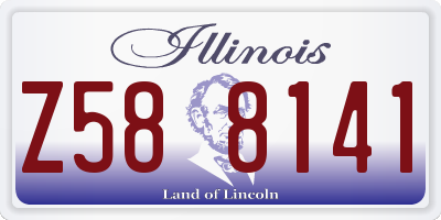IL license plate Z588141
