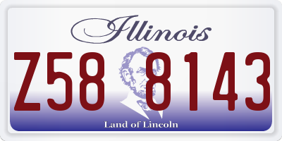 IL license plate Z588143