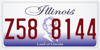 IL license plate Z588144