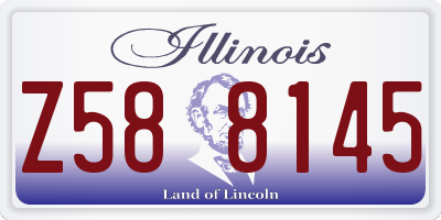 IL license plate Z588145