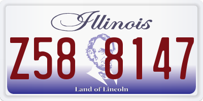 IL license plate Z588147