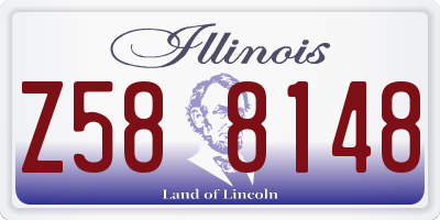 IL license plate Z588148