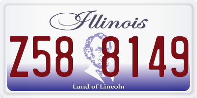 IL license plate Z588149