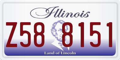IL license plate Z588151