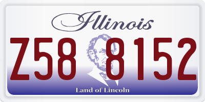 IL license plate Z588152