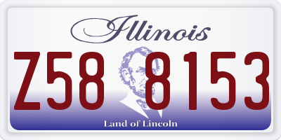 IL license plate Z588153
