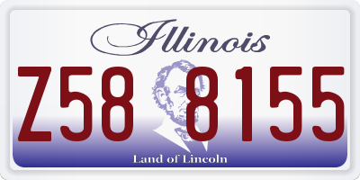 IL license plate Z588155
