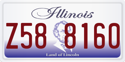 IL license plate Z588160