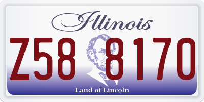 IL license plate Z588170