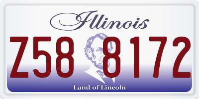 IL license plate Z588172