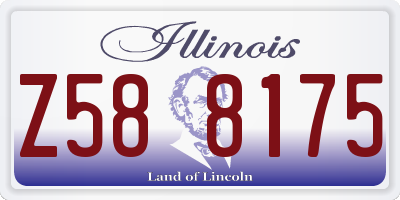 IL license plate Z588175