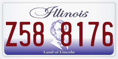 IL license plate Z588176