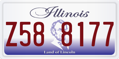 IL license plate Z588177
